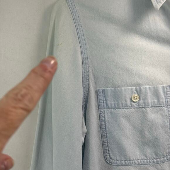 Lauren by Ralph Lauren women’s small denim button-down long sleeve top - Picture 2 of 9